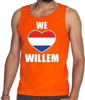 Oranje We Love Willem tanktop / mouwloos shirt - Shirt voor heren - Koningsdag kleding XL