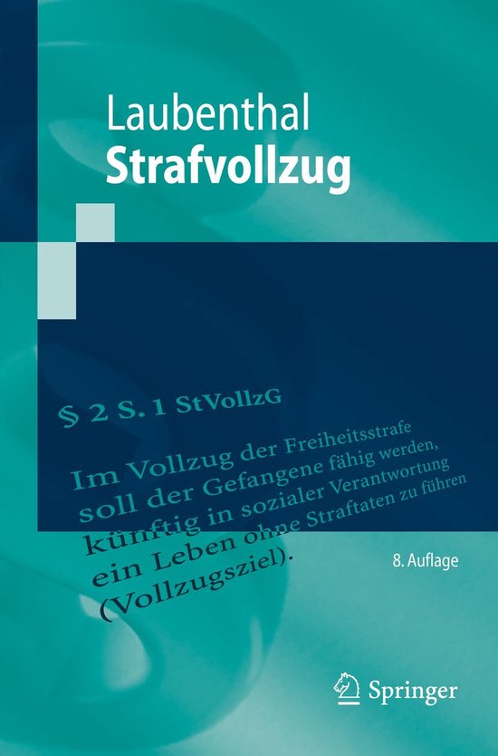 Springer-Lehrbuch - Strafvollzug - cover