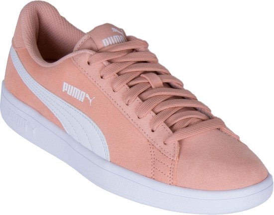 Puma Smash v2 L V Sneakers - Maat 37 - Vrouwen - licht roze/wit | bol.com