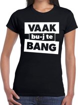 Vaak bu-j te bang t-shirt - zwart Achterhoek festival shirt voor dames XL