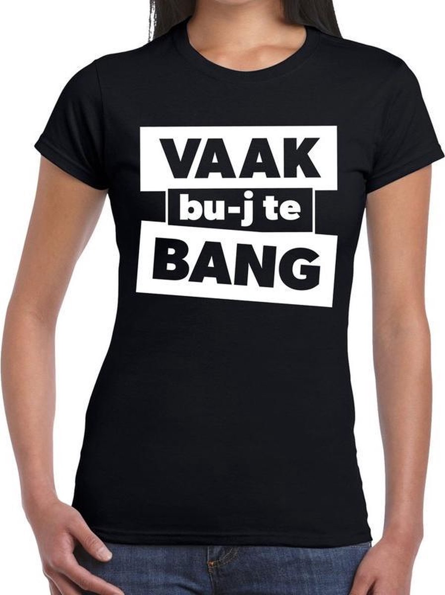 Vaak bu-j te bang t-shirt - zwart Achterhoek festival shirt voor dames XL |  bol.com