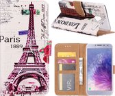 Xssive Hoesje voor Samsung Galaxy J4 Plus 2018 - Book Case - Eiffeltoren Big Ben