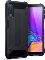 Samsung Galaxy A7 2018 Rugged Case hoesje - CaseBoutique - Effen Zwart - Kunststof