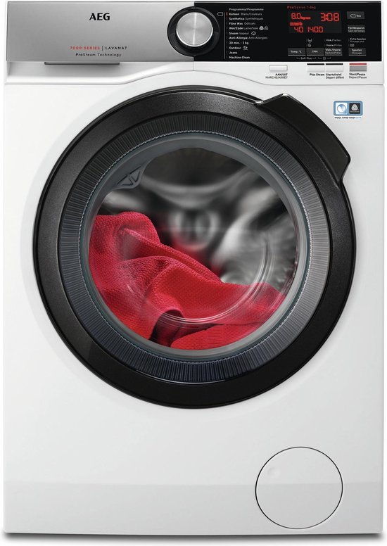 kanker Aanwezigheid Waden AEG L7FSE84B wasmachine Vrijstaand Voorbelading Zwart, Wit 8 kg 1400 RPM |  bol.com
