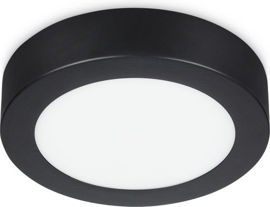 Prolight Villo Plafonniere - LED integrated - 6W - 400 lumen - Zwart - Ø 17 cm
