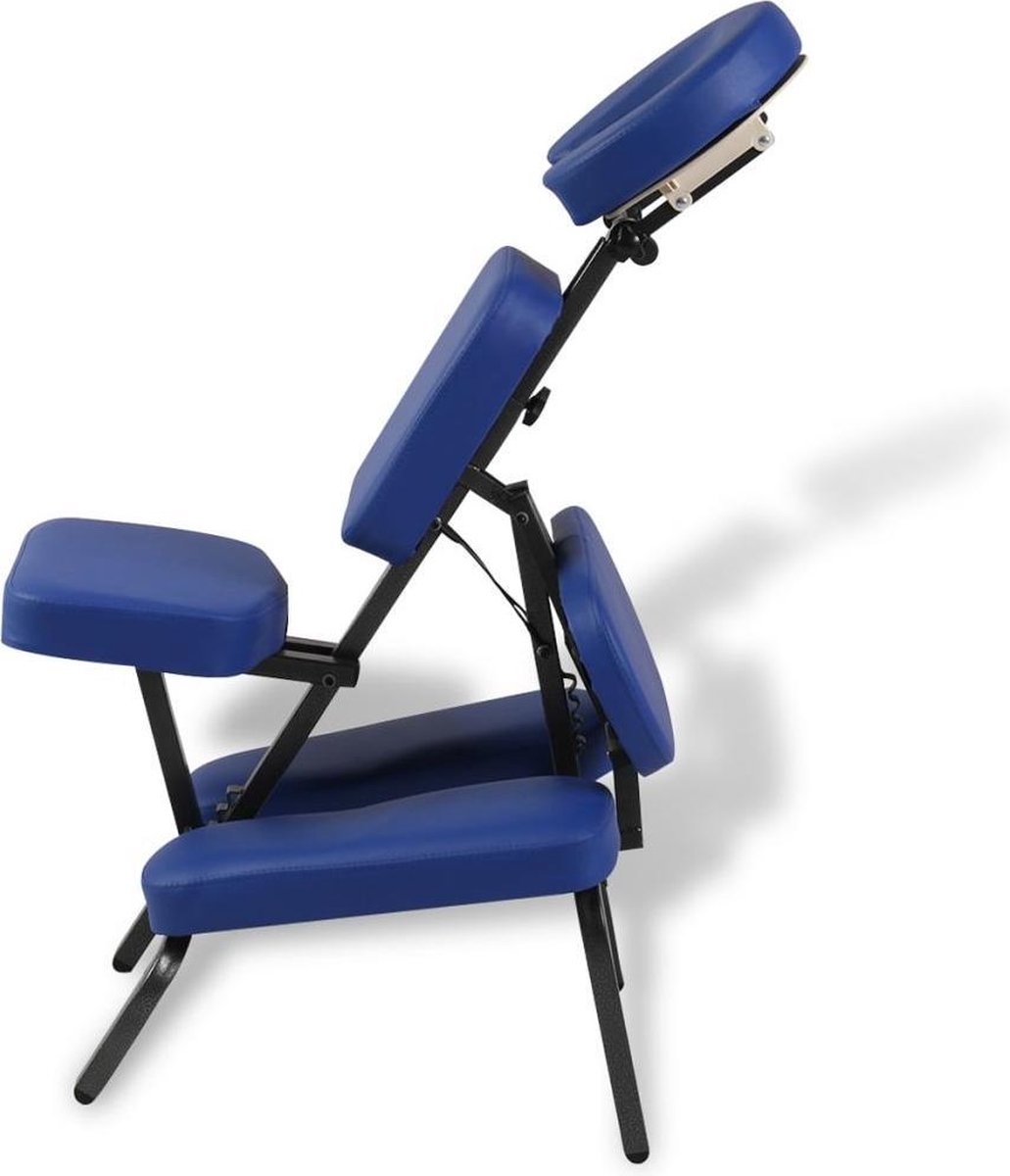 bellen Kwik aantal Inklapbare Massagestoel Blauw - Draagbare massage stoel - behandelstoel -  Pedicure... | bol.com