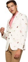 OppoSuits Deluxe Tropical - Summer Icons  - Heren Blazer - Zomers - Off White - Maat EU 62