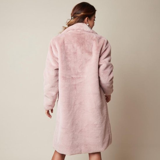 progressief Verrast De kamer schoonmaken Faux fur jas Winter Bliss|Roze mantel|imitatiebont jas | bol.com