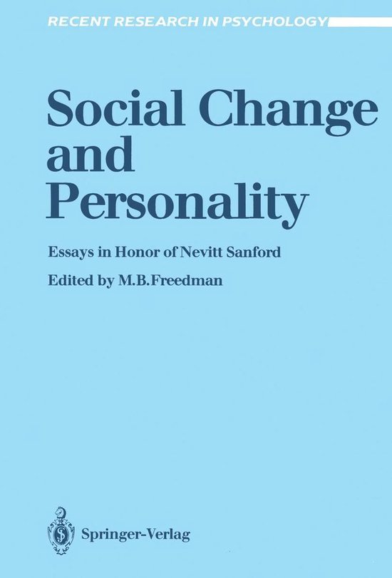 Behavioral Science and Psychology (R0) - Social Change and P ... - cover