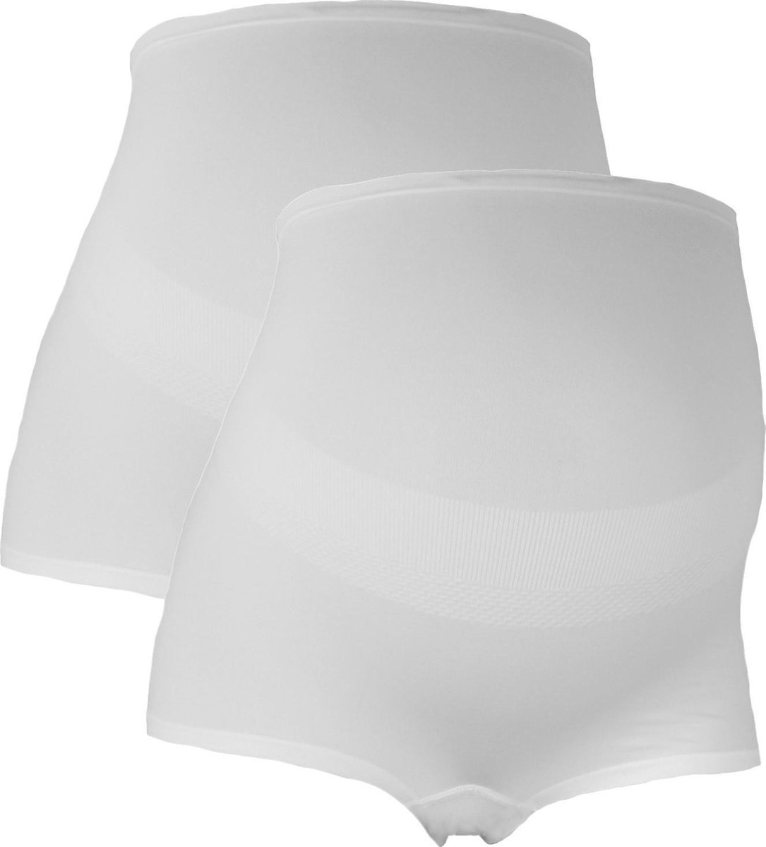 Duo Pack Seamless maternity boxershorts with shapewear effect Beige – Mamsy