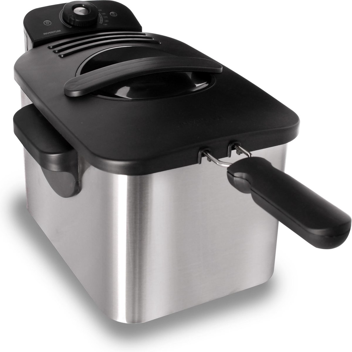Inventum Friteuse GF431S - Frituurpan RVS met kunststof  deksel