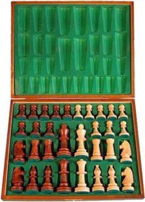Stoffig aantrekkelijk Verzorger Staunton 5 schaakstukken in luxe houten doos | Games | bol.com