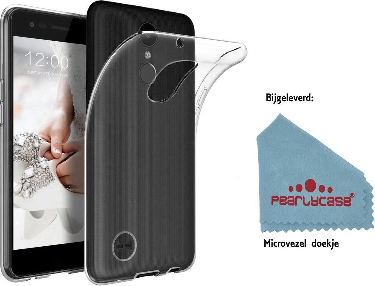 Pearlycase® Transparant TPU Siliconen Hoesje Geschikt voor LG K10 (2018)