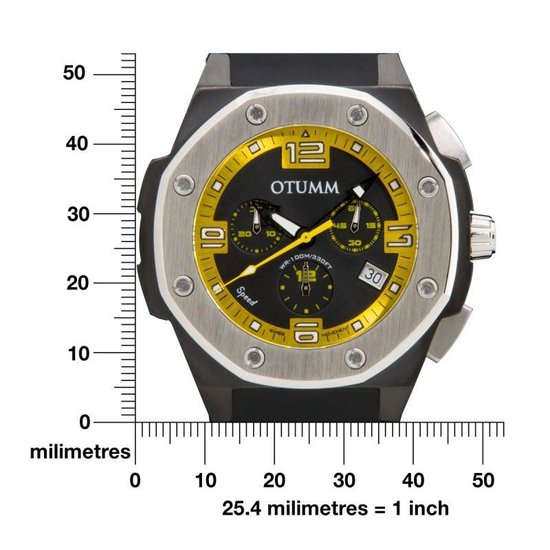 Otumm Otumm Speed Black SPBL45-003 Horloge 45mm
