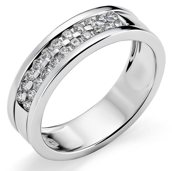 Orphelia RD-3253/58 - Ring - 18 Karaat Witgoud / Diamant 0.26 ct | bol.com