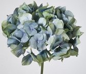 Kunstbloem - Hydrangea - Hortensia - topkwaliteit decoratie - 2 stuks - zijden bloem - Grijs - 48 cm hoog