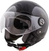 Vito Loreto Jethelm - Motorhelm - Glans Zwart - Maat L