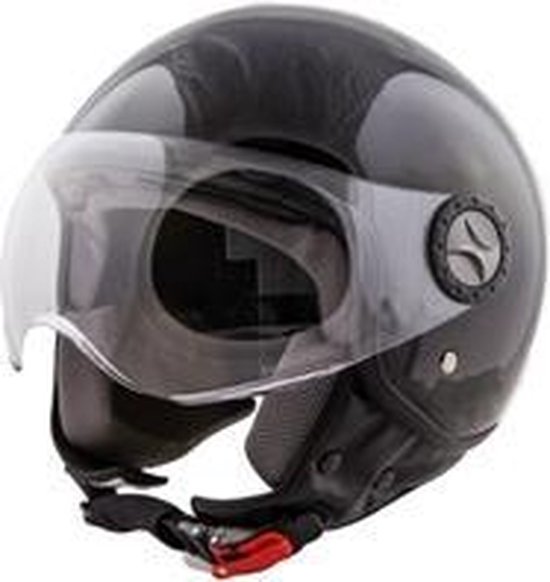 HELM VITO JET LORETO GLANS ZWART Scooter & Motor (L)