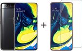 Samsung A80/A90 Hoesje - Samsung Galaxy A80/A90 hoesje siliconen case hoes transparant - 1x Samsung A80/A90 Screenprotector