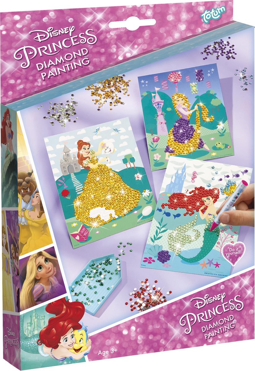 Totum Disney Princess Diamond Painting - 2250 Diamanten - Prinsessen - Totum