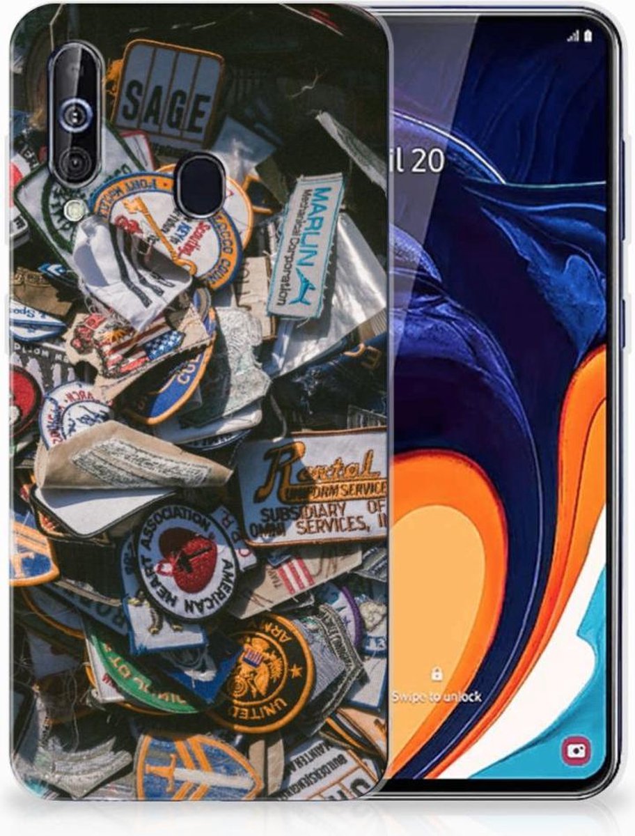 Samsung Galaxy A60 Siliconen Hoesje met foto Badges