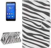 Sony Xperia E4 Flip case hoesje frontje zebra