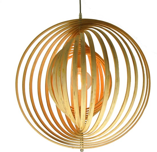 Chericoni - Ring hanglamp - hout - 60 cm.