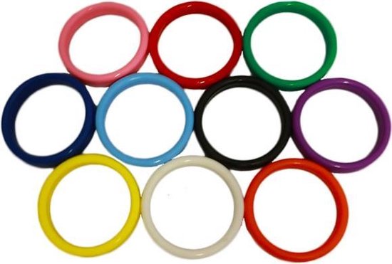 Ballon gewicht in de vorm van een ring, verschillende kleuren per 50 stuks