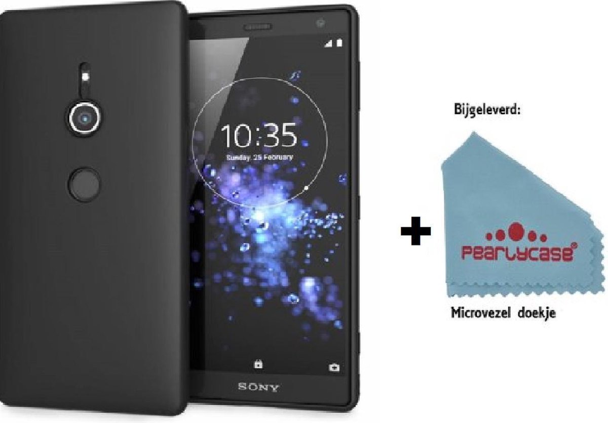 Pearlycase® Zwart TPU Siliconen Case Hoesje Geschikt voor Sony Xperia XZ3
