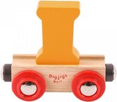Bigjigs - Rails - Naamtrein - Letter I - Rood