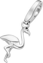 Charm | bedel | flamingo | 925/000 sterling zilver | karabijn slot