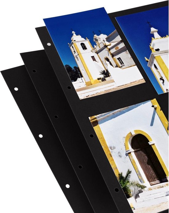 Hama Card pages for ringbinder photo albums A4, Black fotoalbum Zwart