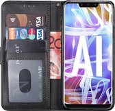 Huawei mate 20 lite hoesje bookcase met pasjeshouder zwart wallet portemonnee book case cover