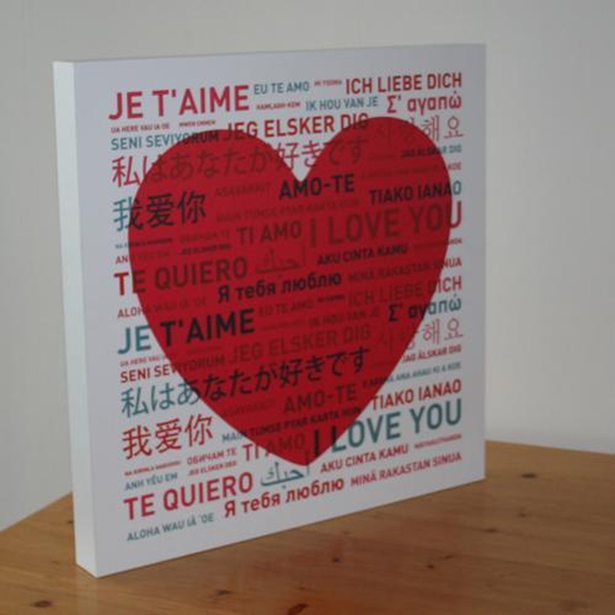 Wandbord 'Je t'aime'