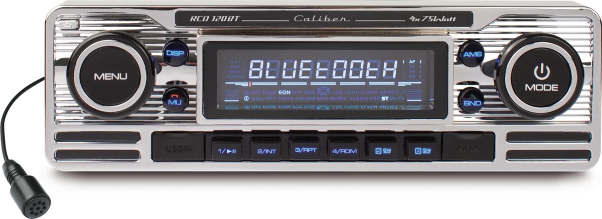 Caliber Autoradio met Bluetooth FM, CD, AUX, SD en USB 1 DIN Retro Radio  voor Oldtimer... | bol.com