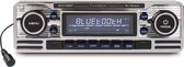 Autoradio Caliber avec Bluetooth - USB, SD, AUX, FM - Lecteur CD - 1 DIN - Look rétro pour voiture ancienne - Appels mains libres (RCD120BT)