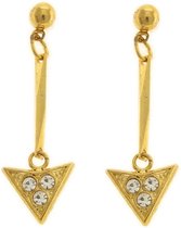 Behave® Dames oorbellen goud-kleur hangers 2,5 cm