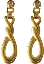 Behave® Oorbellen hangers goud-kleur druppel 5,5cm