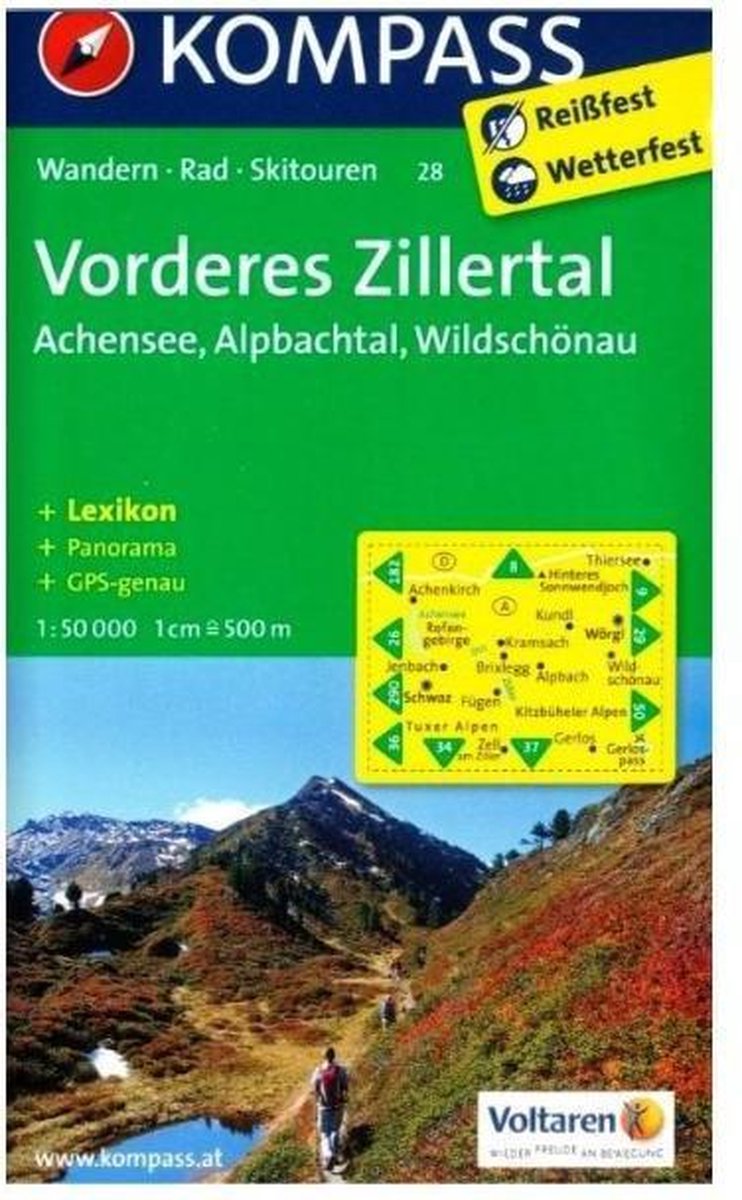 Kompass WK28 Vorderes Zillertal, Achensee, Alpbachtal, Wildschönau - Onbekend