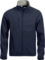 Clique Basic Softshell Jas Heren Donker Navy maat XS
