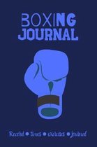 Mens Boxing fight Journal Record Everything