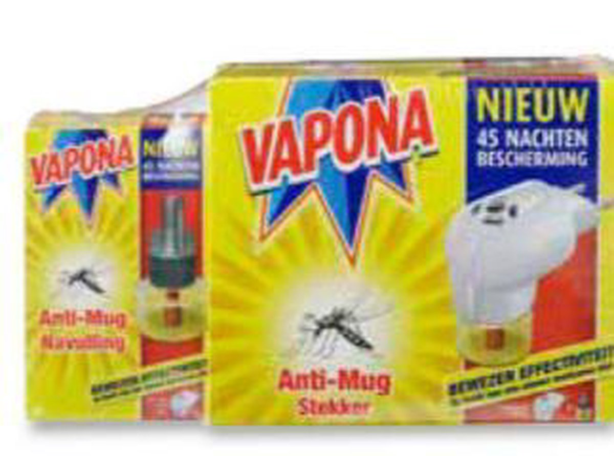 Vapona Anti Mug Stekker met Extra Navulling | Insectenbescherming |  Beschermt tegen... | bol.com