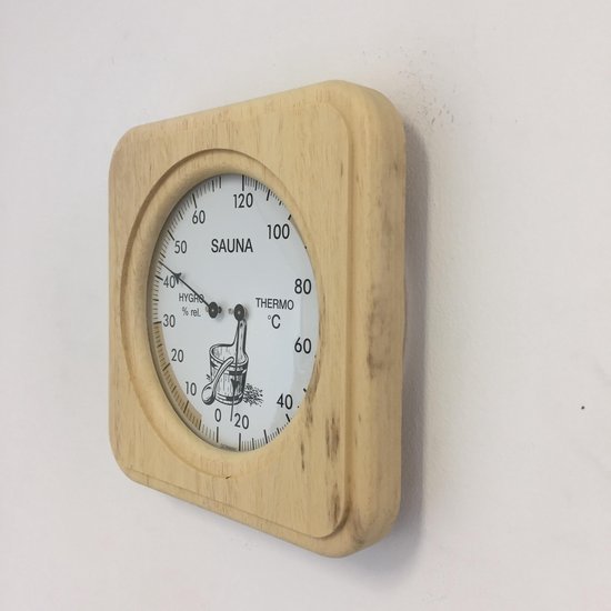 Sauna-Thermo-Hygrometer, 175x175mm - saramax