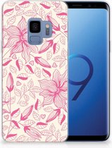 Geschikt voor Samsung Galaxy S9 TPU Siliconen Hoesje Pink Flowers
