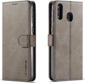 Luxe Book Case - Samsung Galaxy M20 (Power) Hoesje - Grijs