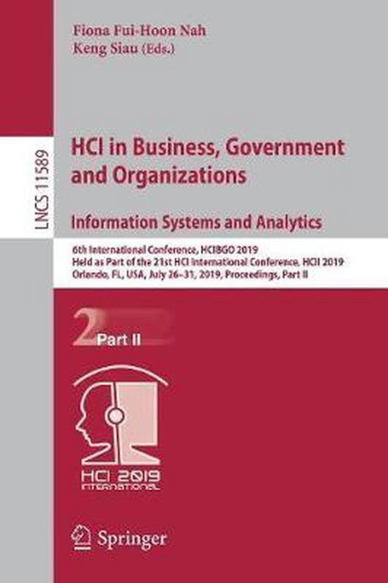 Lecture Notes in Computer Science11589- HCI in Business, Gov ... - cover