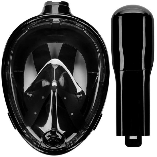 Campingwise full face Duikmasker, snorkelmasker - Zwart - Maat L/XL