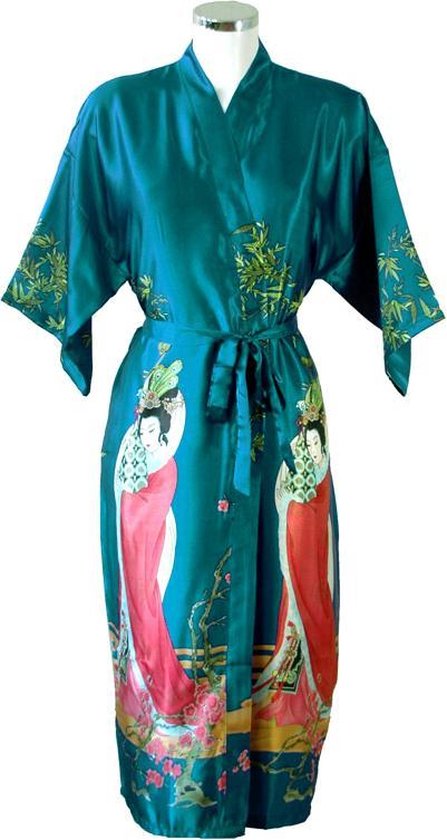 Chinese Kimono Geisha Zeegroen