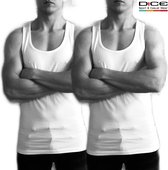 DICE Underwear 2-pack Heren Hemd zonder Zijnaden, maat S