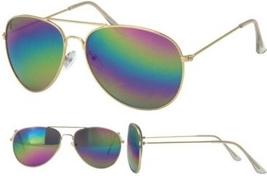 Pilotenbril goud straat-mode uitstraling Accessoires Zonnebrillen Pilotenbrillen 